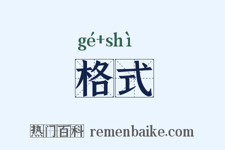 格式是什么意思的图片
